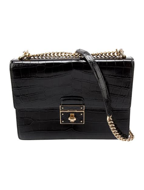 Dolce & Gabbana Crocodile Rosalia Bag .